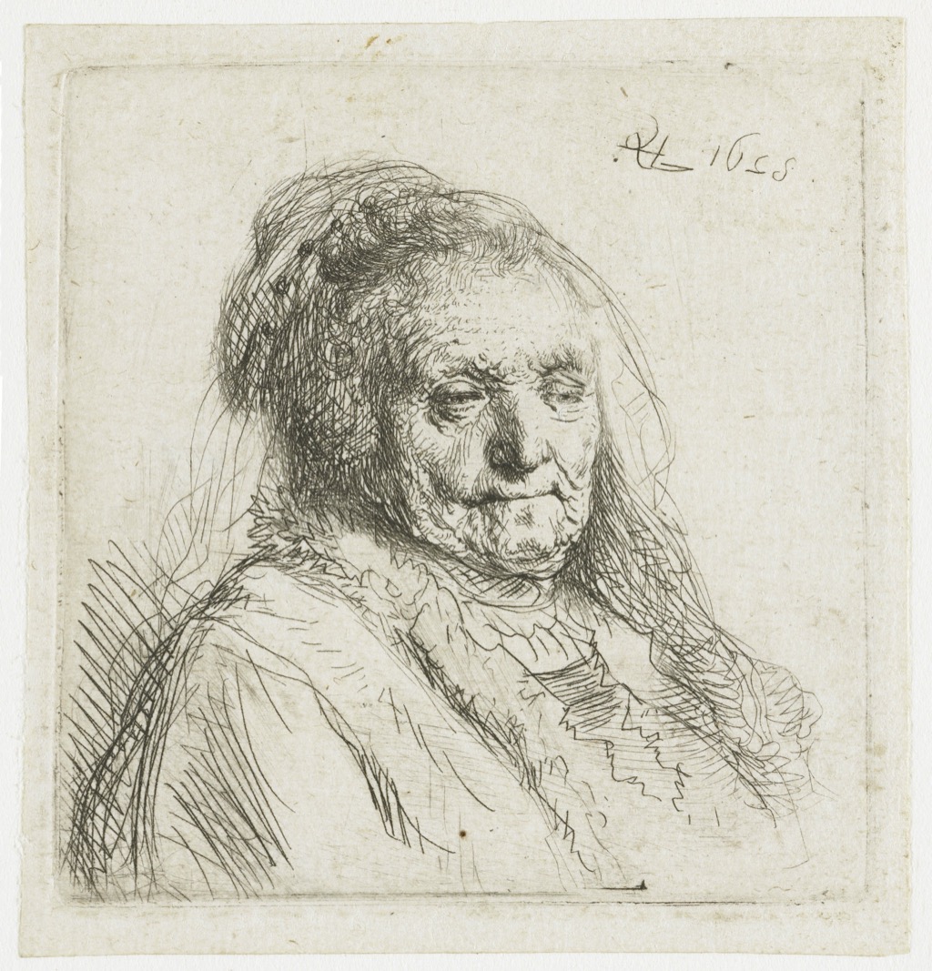 Rembrandt, The Artist's Mother, Head and Bust, Three-Quarters Right